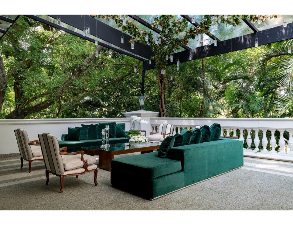 Lounges em tons de verde militar