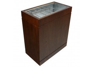 Carrinho de Bebida Madeira Natural com Cuba de Inox