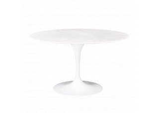 Mesa Redonda Saarinen com Tampo Mármore Branco