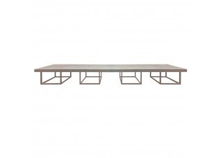 Mesa Tampo Laca com Mármore Travertino 7,20 x 1,20 x 0,75h