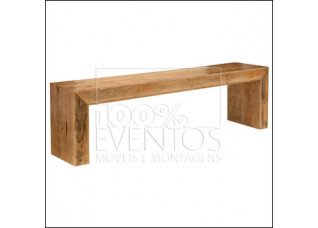 Mesa Balcão "U" Invertido Madeira Rústica 4,00 x 0,60 x 1,10h